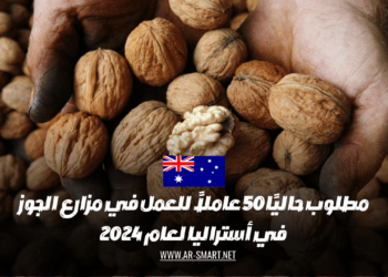 مطلوب حاليًا 50 عاملاً للعمل في مزارع الجوز في أستراليا لعام 2024