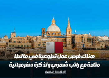 هناك فرص عمل تطوعية في مالطا متاحة مع راتب شهري وتذكرة سفر مجانية