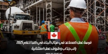فرصة عمل كمساعد في مجال البناء في كندا لعام 2025: راتب جذاب وظروف عمل استثنائية