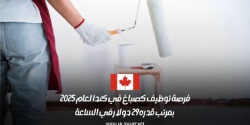 فرصة توظيف كصباغ في كندا لعام 2025 بمرتب قدره 29 دولار في الساعة