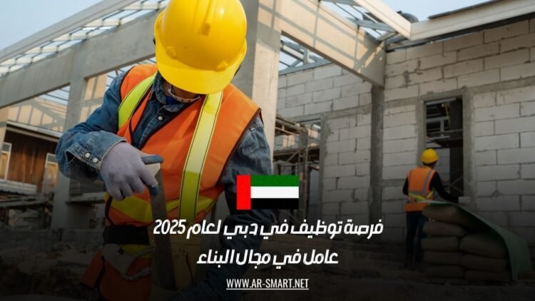 فرصة توظيف في دبي لعام 2025 كعامل في مجال البناء