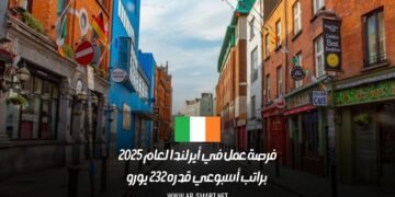 فرصة عمل في أيرلندا لعام 2025 براتب أسبوعي قدره 232 يورو