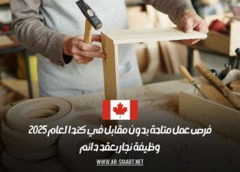 فرص عمل متاحة بدون مقابل في كندا لعام 2025: وظيفة نجار بعقد دائم