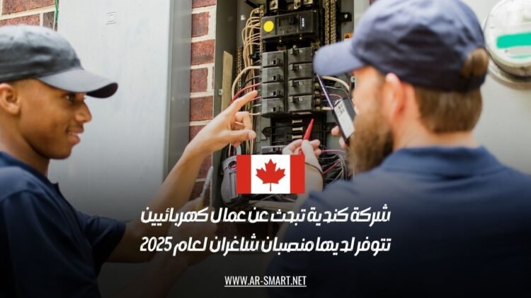 شركة كندية تبحث عن عمال كهربائيين، تتوفر لديها منصبان شاغران لعام 2025