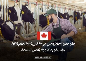عقد عمل كعامل في مزرعة في كندا لعام 2025 براتب قدره 20 دولارًا في الساعة