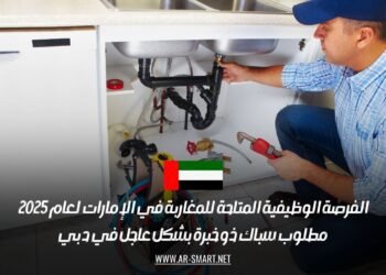 الفرصة الوظيفية المتاحة للمغاربة في الإمارات لعام 2025: مطلوب سباك ذو خبرة بشكل عاجل في دبي