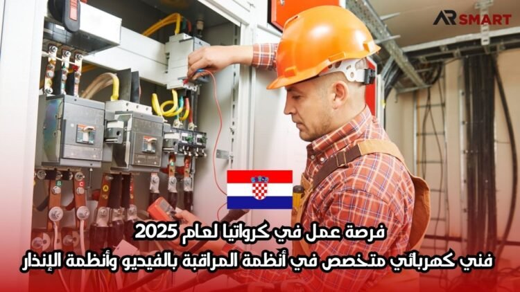 فرصة عمل في كرواتيا لعام 2025: فني كهربائي متخصص في أنظمة المراقبة بالفيديو وأنظمة الإنذار