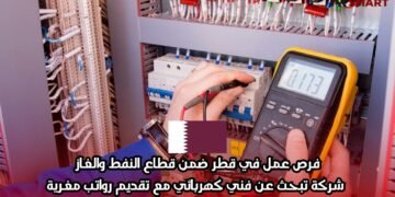 فرص عمل في قطر ضمن قطاع النفط والغاز: شركة تبحث عن فني كهربائي مع تقديم رواتب مغرية