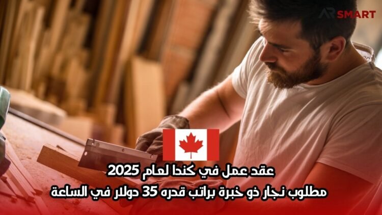 عقد عمل في كندا لعام 2025: مطلوب نجار ذو خبرة براتب قدره 35 دولار في الساعة