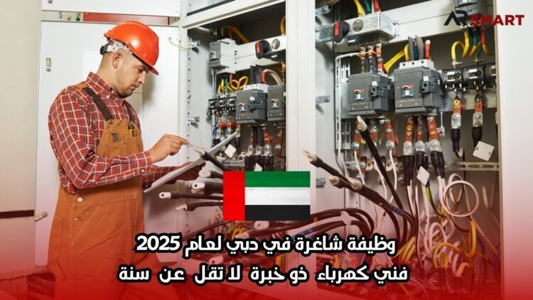 وظيفة شاغرة في دبي لعام 2025: فني كهرباء ذو خبرة لا تقل عن سنة