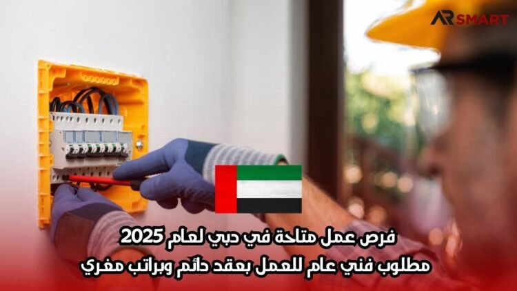 فرص عمل متاحة في دبي لعام 2025: مطلوب فني عام للعمل بعقد دائم وبراتب مغري