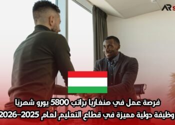 فرصة عمل في هنغاريا براتب 5800 يورو شهريًا: وظيفة دولية مميزة في قطاع التعليم لعام 2025–2026