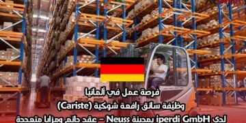 فرصة عمل في ألمانيا: وظيفة سائق رافعة شوكية (Cariste) لدى iperdi GmbH بمدينة Neuss – عقد دائم ومزايا متعددة
