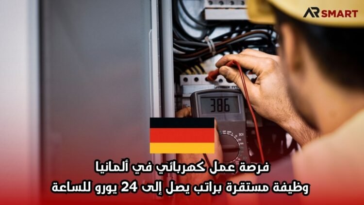 فرصة عمل كهربائي في ألمانيا: وظيفة مستقرة براتب يصل إلى 24 يورو للساعة