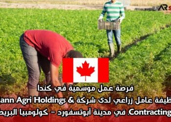 فرصة عمل موسمية في كندا: وظيفة عامل زراعي لدى شركة Mann Agri Holdings & Contracting Ltd. في مدينة أبوتسفورد – كولومبيا البريطانية