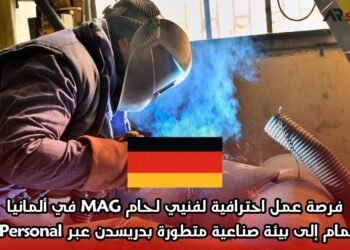 فرصة عمل مرموقة في ألمانيا: شركة ADZ Personal GmbH تعلن عن وظيفة لحّام MAG (دوام كامل) بمدينة راديبرغ – ولاية سكسونيا
