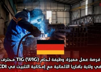 فرصة عمل مميزة: وظيفة لحام TIG (WIG) محترف في ولاية بافاريا الألمانية مع إمكانية التثبيت في CDI