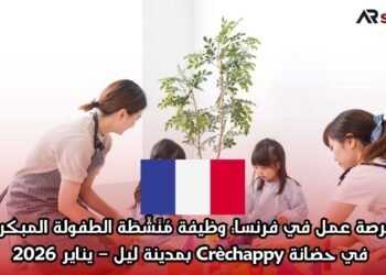 فرصة عمل في فرنسا: وظيفة مُنَشِّطَة الطفولة المبكرة في حضانة Crèchappy بمدينة ليل – يناير 2026