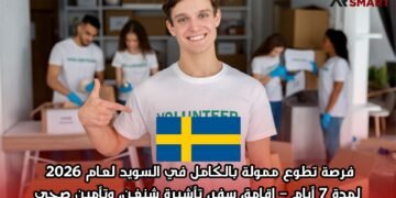 فرصة تطوع ممولة بالكامل في السويد لعام 2026 لمدة 7 أيام – إقامة، سفر، تأشيرة شنغن، وتأمين صحي