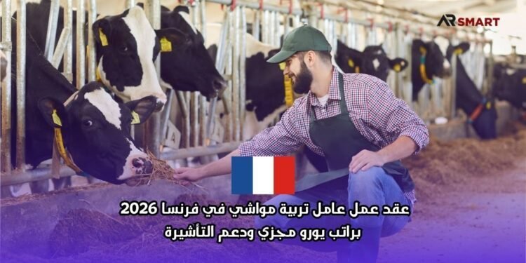 ‫عقد عمل عامل تربية مواشي في فرنسا 2026 براتب يورو مجزي ودعم التأشيرة‬